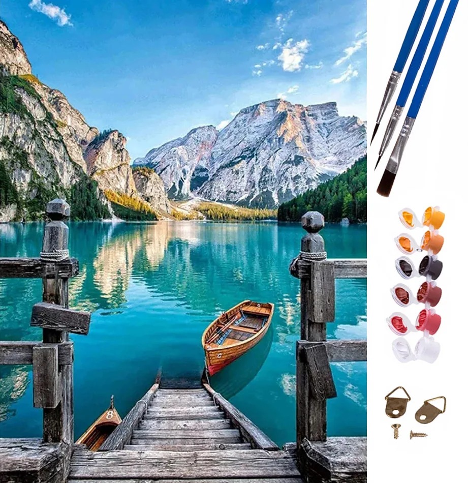 Očarujúce maľovanie podľa čísel - Jazero